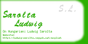 sarolta ludwig business card